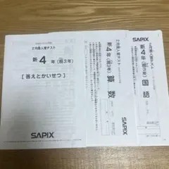2026年最新】sapix 入室テスト 新2年の人気アイテム - メルカリ