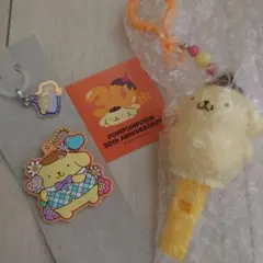 ラバマスグミ5＆アクリルチャーム＆笛付きチャーム＆ステッカー　ポムポムプリン