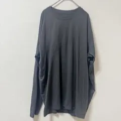 カットソー [XL] クルーネック 長袖 無地 グレー ダークグレー ロンT