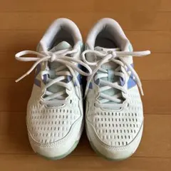 New Balance テニスシューズ ホワイト/ライトブルー