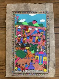 メキシコ 絵画 アート アマテ絵② - メルカリ