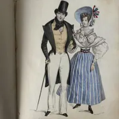 1830年 LA MODE7巻　手彩色ファッション誌 古書 フランスアンティーク 1830年 LA MODE7巻 手彩色ファッション誌 古書 フランスアンティーク