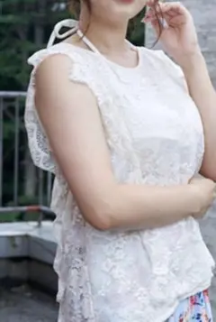 【体型カバー】スカラップレースタンクトップ【水陸両用】