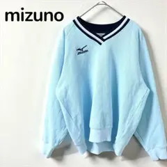 【ミズノmizuno】Vネック　トレーニングウェア　スポーツ　水色　S