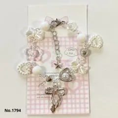 No.1794 ビーズブレスレット ハンドメイドアクセサリー 1点