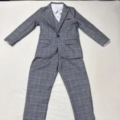 スリーピース　子供服　140-150cm チェック柄 Luobo Bei Bei