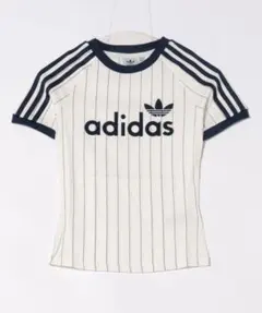 adidas 韓国 半袖Tシャツ ホワイト/ネイビー XS 新品未使用