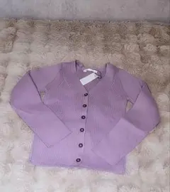 お値下げ中 ☆新品　未使用☆　ココディール　リブデザインニットカーディガン