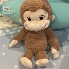 おさるのジョージ　あかいほっぺ　スーパーラージ　ぬいぐるみ