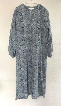 SOÉJU ペイズリー柄 ロングシャツワンピース BLUE GREEN - メルカリ
