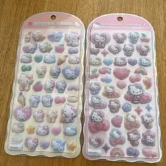 正規品　コットンパフィ　ハローキティ　ヒョウ柄　2シートセット