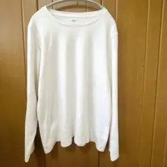 ユニクロ 白 長袖 カットソー