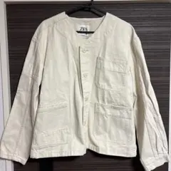 ZARA アイボリー デニムジェケットMサイズ EUR S