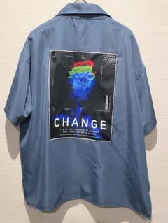 Noble Product CHANGE 半袖シャツ M 青のサムネイル