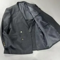 ダブルブレスト テーラードジャケット 金釦 グレー FIGHTMAN日本製レトロ
