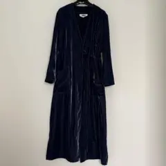 mm6 2018ss 白衣　ガウン　ベロア　ネイビー　マルジェラ　size40のサムネイル
