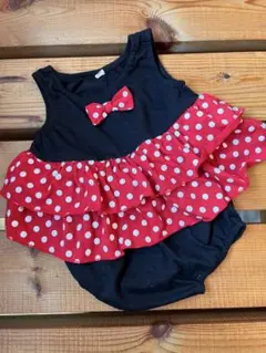 フリル付き水玉ワンピース 80cm 1回のみの着用