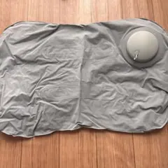 空気注入式 エアーピロー 携帯用枕 グレー