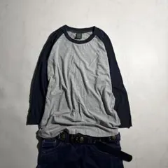 '09 OLD UNIQLO raglan crew neck l/s 七分袖