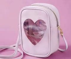 マイメロディ ＆クロミ ハート窓ポーチポシェット