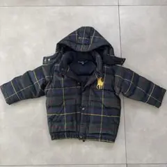 Polo チェック柄 ダウンコート 100