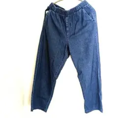 無印良品 レディース コットンデニムパンツ ウエストゴム 股下66