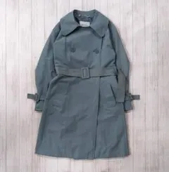 MAX&Co/ダブルブレストノッチラペルバルーンスリーブコットントレンチコートのサムネイル