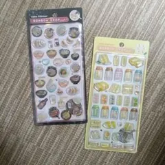 ボンボンドロップシール和柄たまごサンド　　ラーメン食べ物2点セット