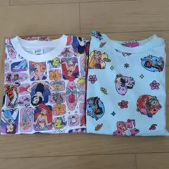 ディズニープリンセス　しまむらTシャツ 2枚セット