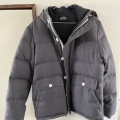 BEAMS フード付きグレー ダウンジャケット Lのサムネイル