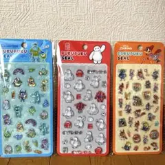正規品 ディズニーぷくぷくシール　3枚セット