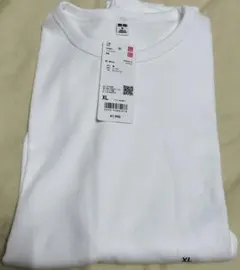 ソフトリブクルーネックT XL ホワイト