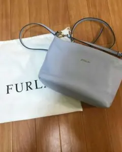 FURLA ライトブルー ショルダーバッグ 保存袋付き