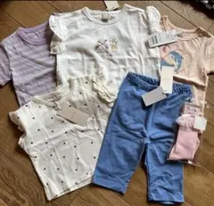6点セット　プティマイン　半袖トップス　パンツ　 靴下②