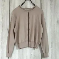 アプワイザーリッシェ　パール調ボタン　パール　カーディガン　オフィスカジュアル