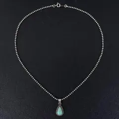 NAVAJO OLD シルバー ターコイズ ペンダント チェーン ネックレス