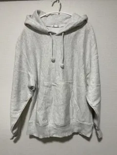 GU グレー フード付きパーカー Mサイズ ヘビーウェイトスウェット