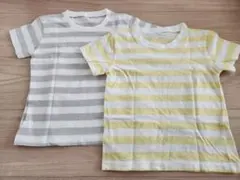 無印良品 ボーダー 半袖 Tシャツ2枚セット サイズ100