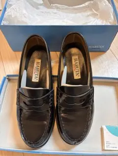 HARUTA ARVIN ブラックローファー 22cm3Eゆったり