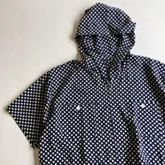 used レトロ ドット フード付き トップス古着 ヴィンテージ vintageのサムネイル