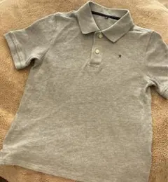 トミーヒルフィガー　半袖　ポロシャツ　グレー　キッズ　M 男女兼用