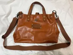 ブラウンレザー 2wayショルダーバッグ　Kimura handmade