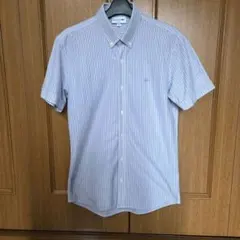 LACOSTE　ラコステ　メンズ　半袖　ストライプシャツ　ボタンダウン