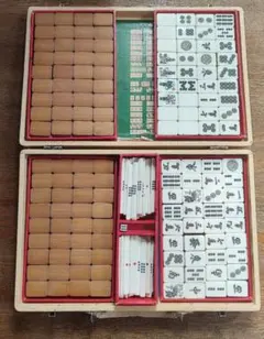 ヴィンテージ 麻雀牌セット 背竹牌 昭和レトロ ケース付き - メルカリ