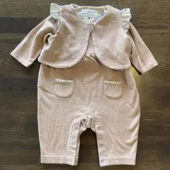 【美品】べべ　BeBe ロンパース ベスト付き　70