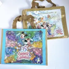 東京ディズニーリゾート 35周年　チョコクランチ　ファスナー付きバッグ　2点