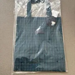 新品未使用タグ付き　ファミリア　チェック　 トートバッグ　大　青