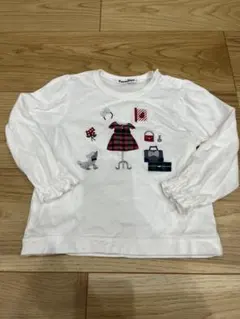 familiar 刺繍デザイン 長袖カットソー 90cm