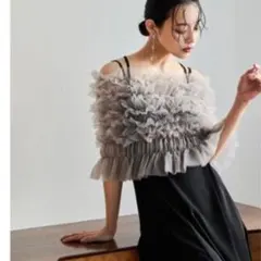【新品未使用】eimy istoire チュールフリルボリュームベスト チュールフリルボリュームベスト