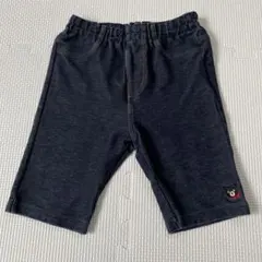 DOUBLE.B クマ刺繍 デニム　ハーフパンツ　90